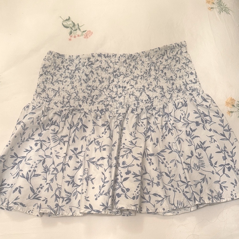 Floral Blue and White Women's Skirt